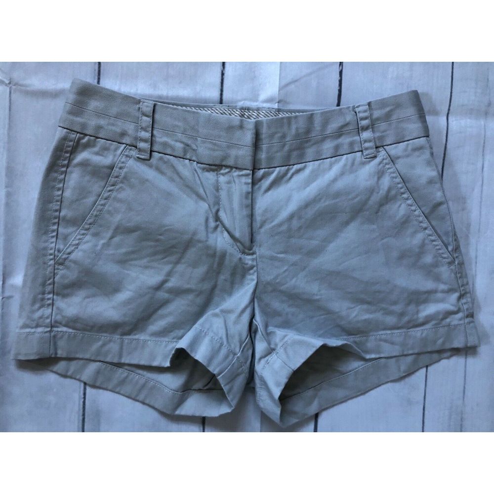 J Crew Chino Womens Khaki Shorts Size 00
